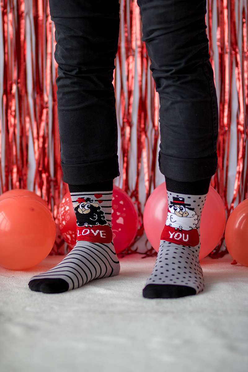 Arty Socks Zaljubljena Ovca Sive