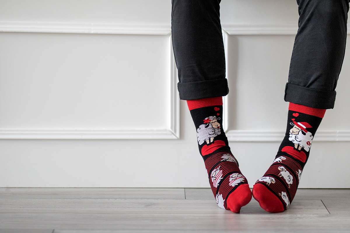Arty Socks Zaljubljena Ovca Crne