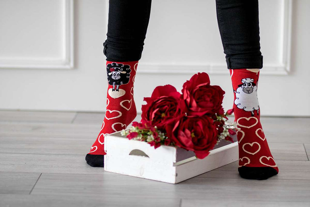Arty Socks Zaljubljena Ovca Crvene