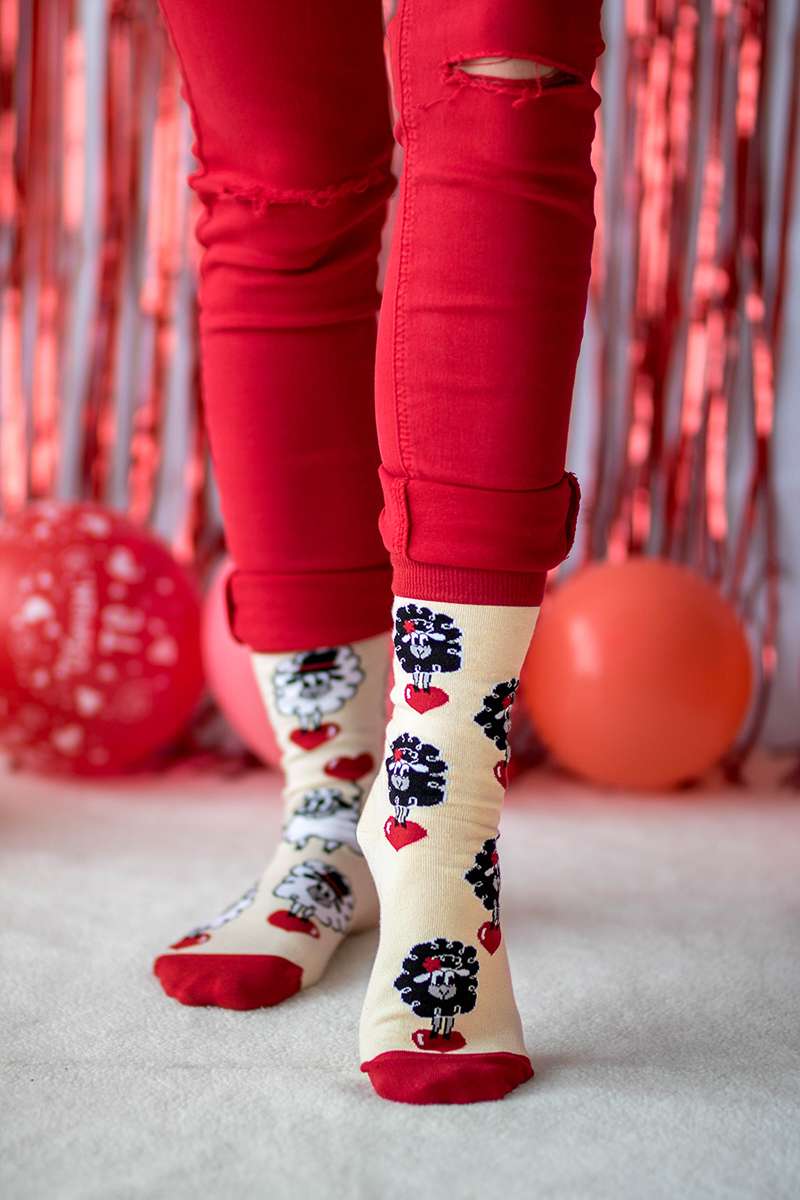 Arty Socks Zaljubljena Ovca Ekru