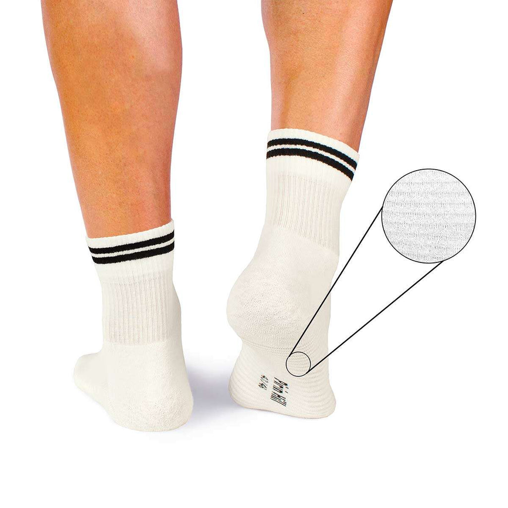 Active Day Pamučne Čarape Sa Prugama- Bele