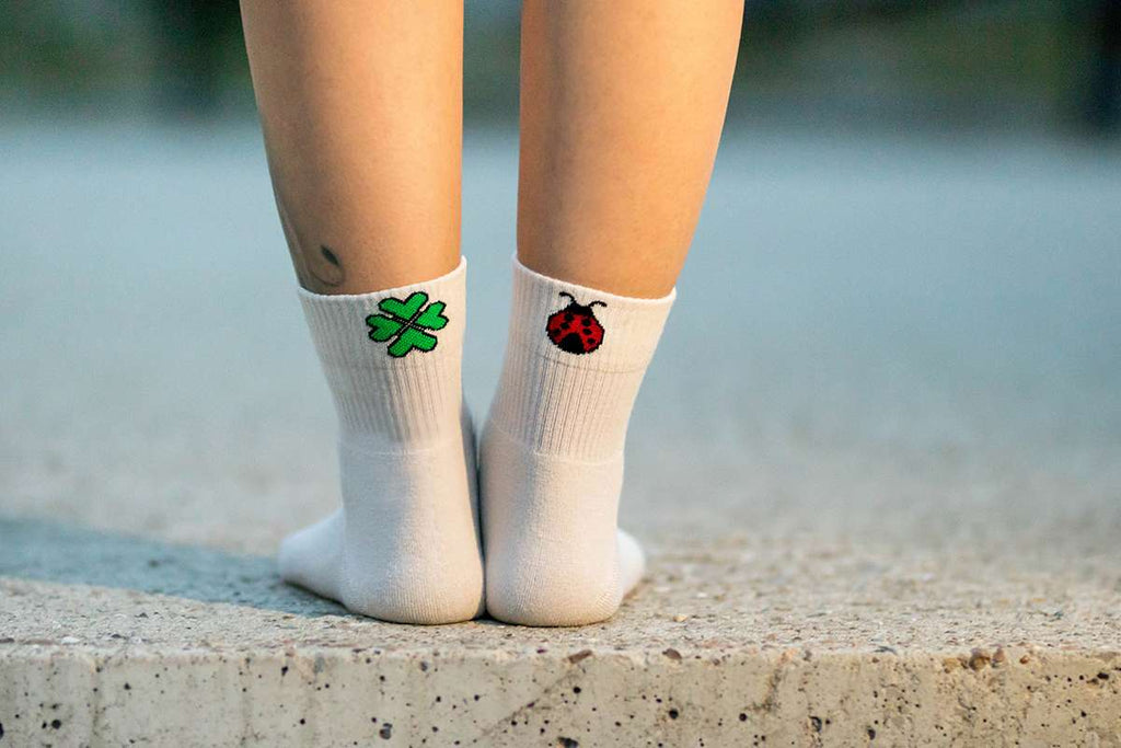 Active Day Pamučne Čarape Detelina i Bubamara - Bež