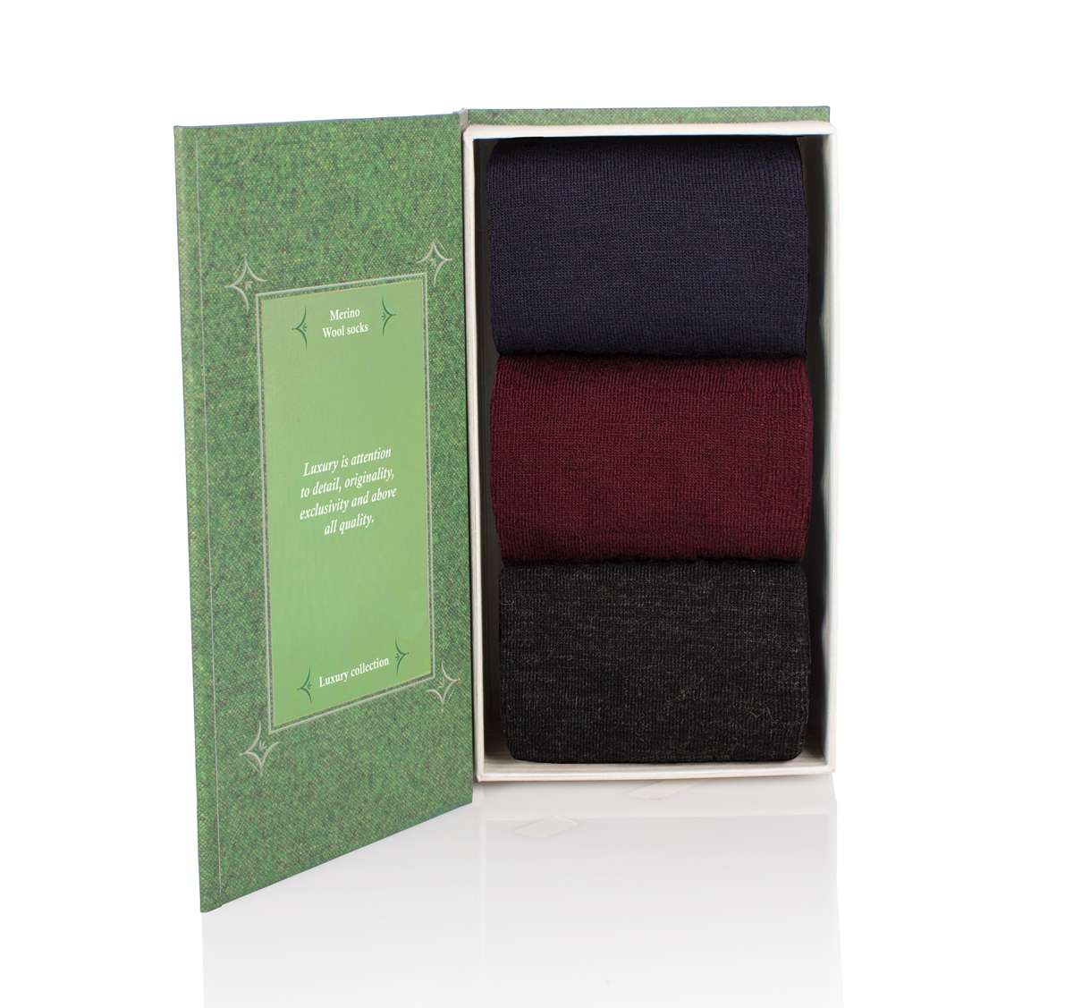 Dokolenice Merino Vuna Kutija3 TegetAntracitBordo