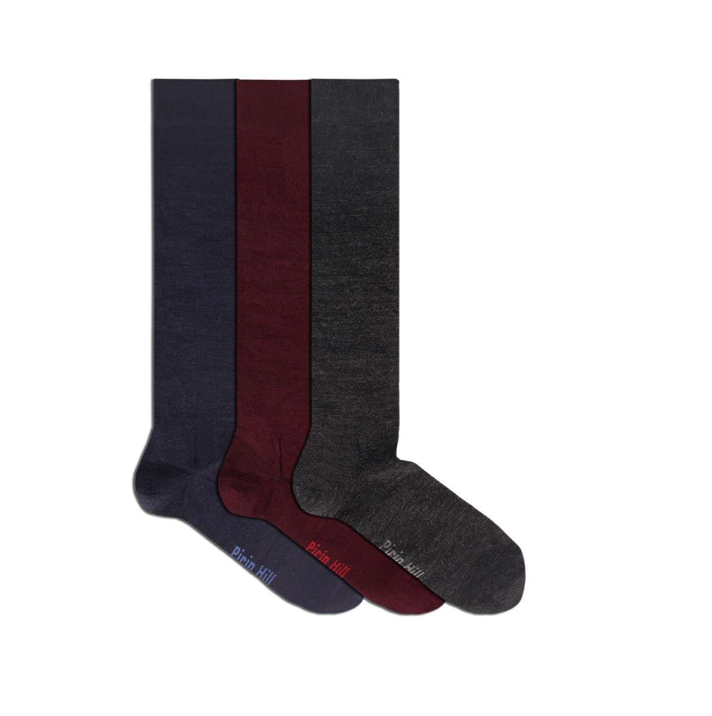 Dokolenice Merino Vuna Kutija3 TegetAntracitBordo