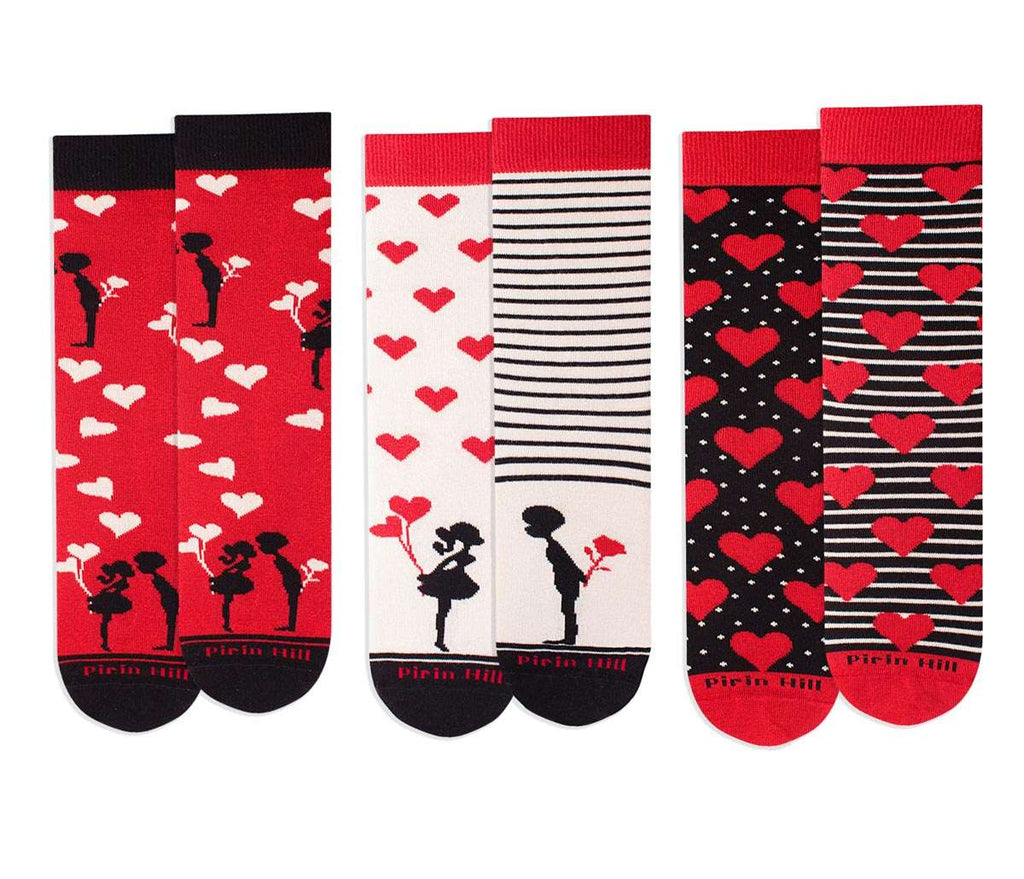 Pamučne Čarape Kutija3 Srca