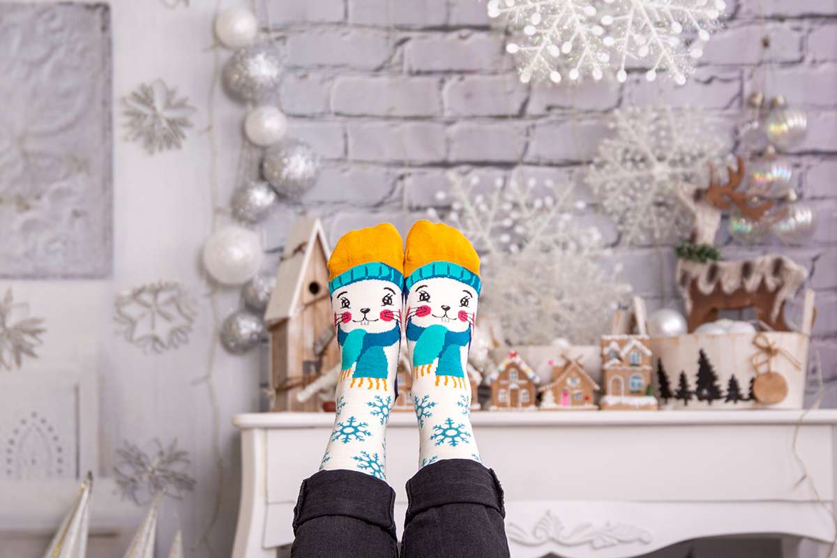 Comfort Feet Bozićne Čarape Zec