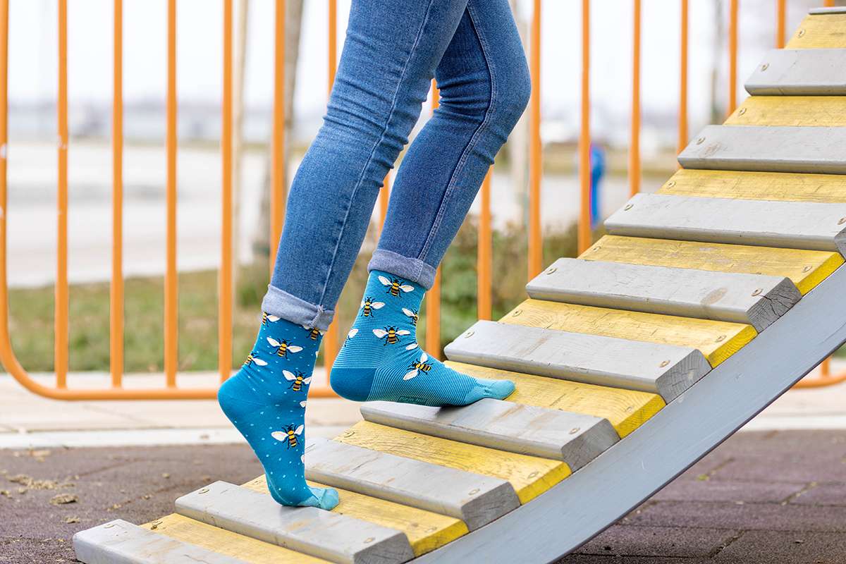 Čarape od Finog Bambusa Pčele Tirkizne