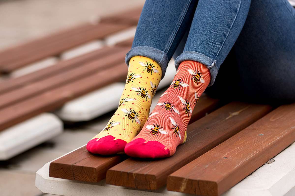 Čarape od Finog Bambusa Pčele Žute