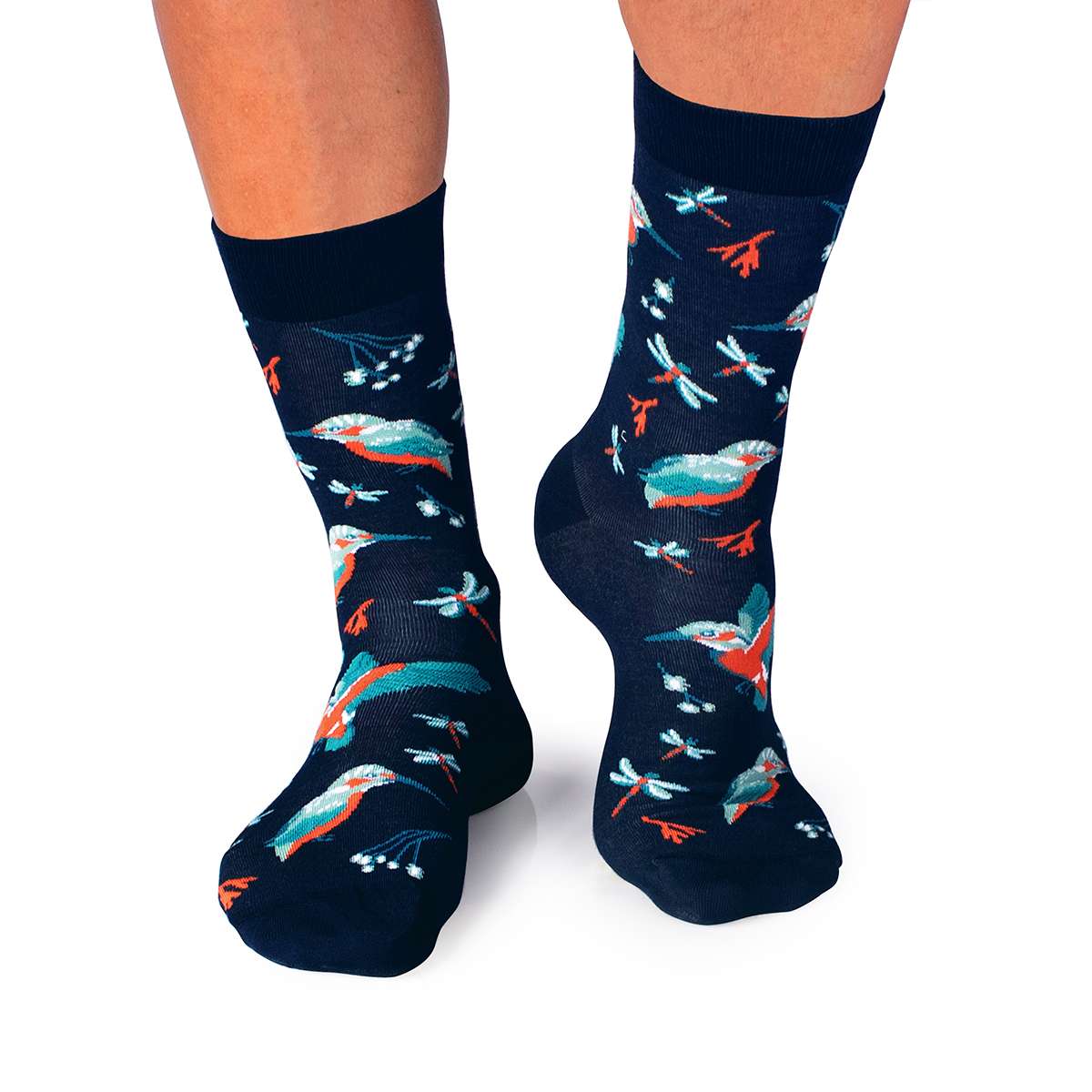 Čarape od Finog Bambusa Ptice Tamnoplave