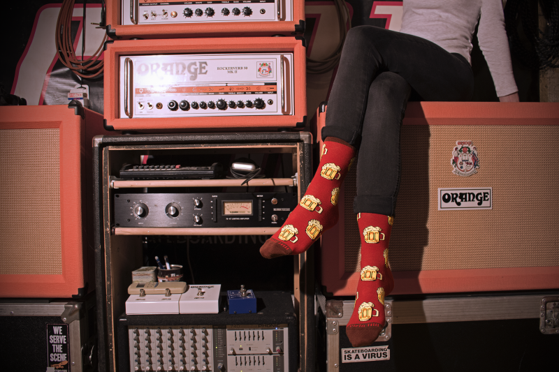 Pamučne Čarape Rock Pivo Bordo