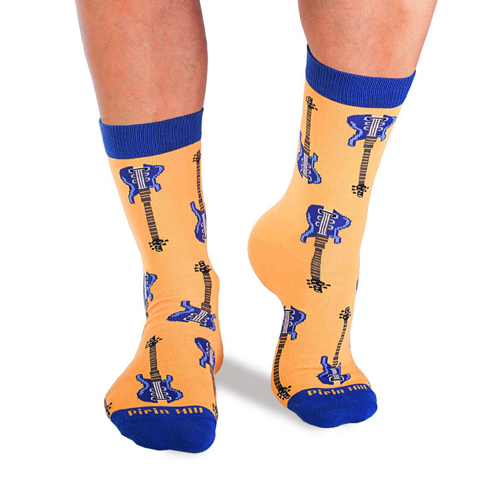 Pamučne Čarape Rock Gitare Žute