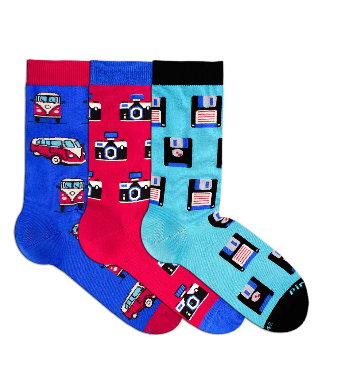 Pamučne Čarape Kutija3 Retro