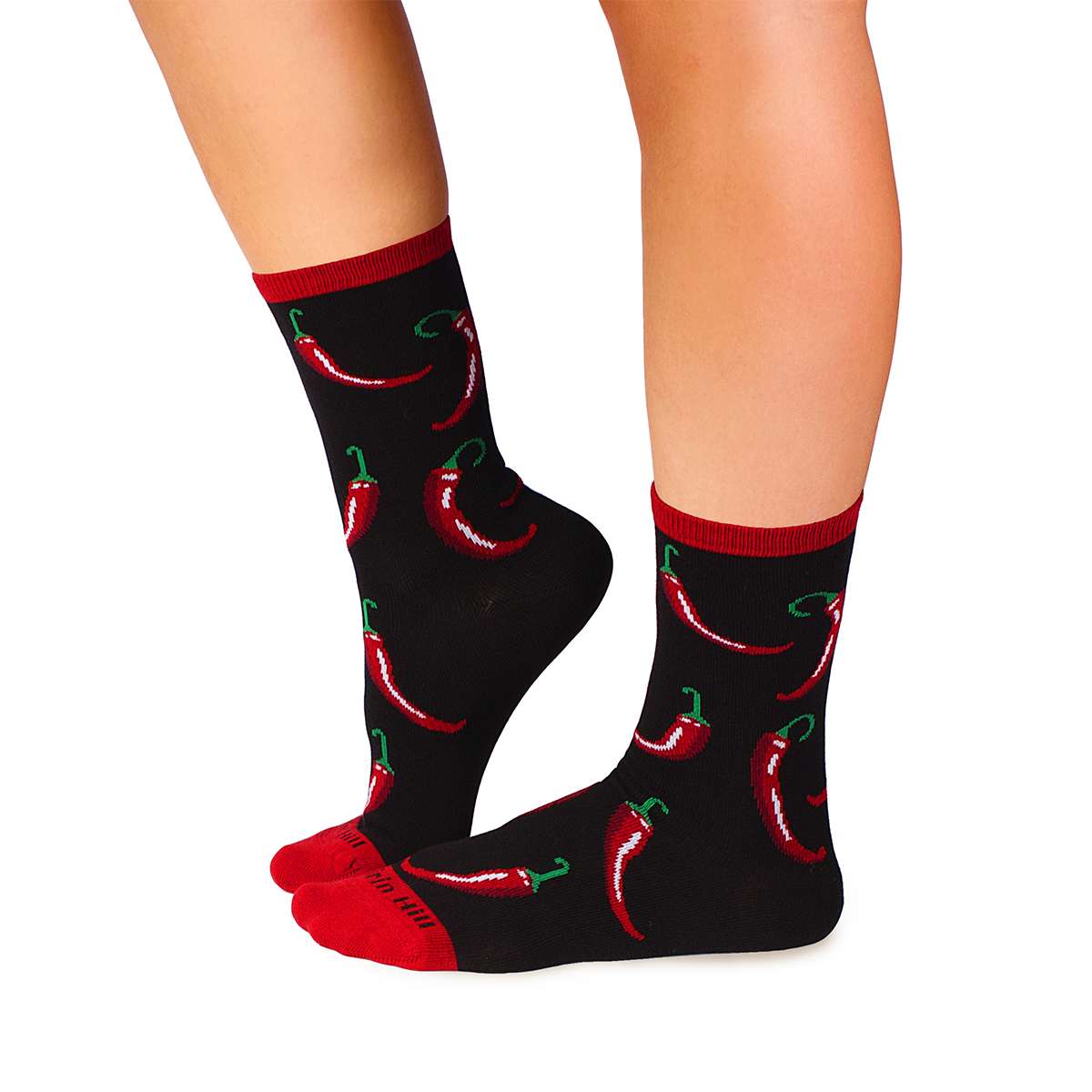 Pamučne Čarape Ljute Papričice Crne