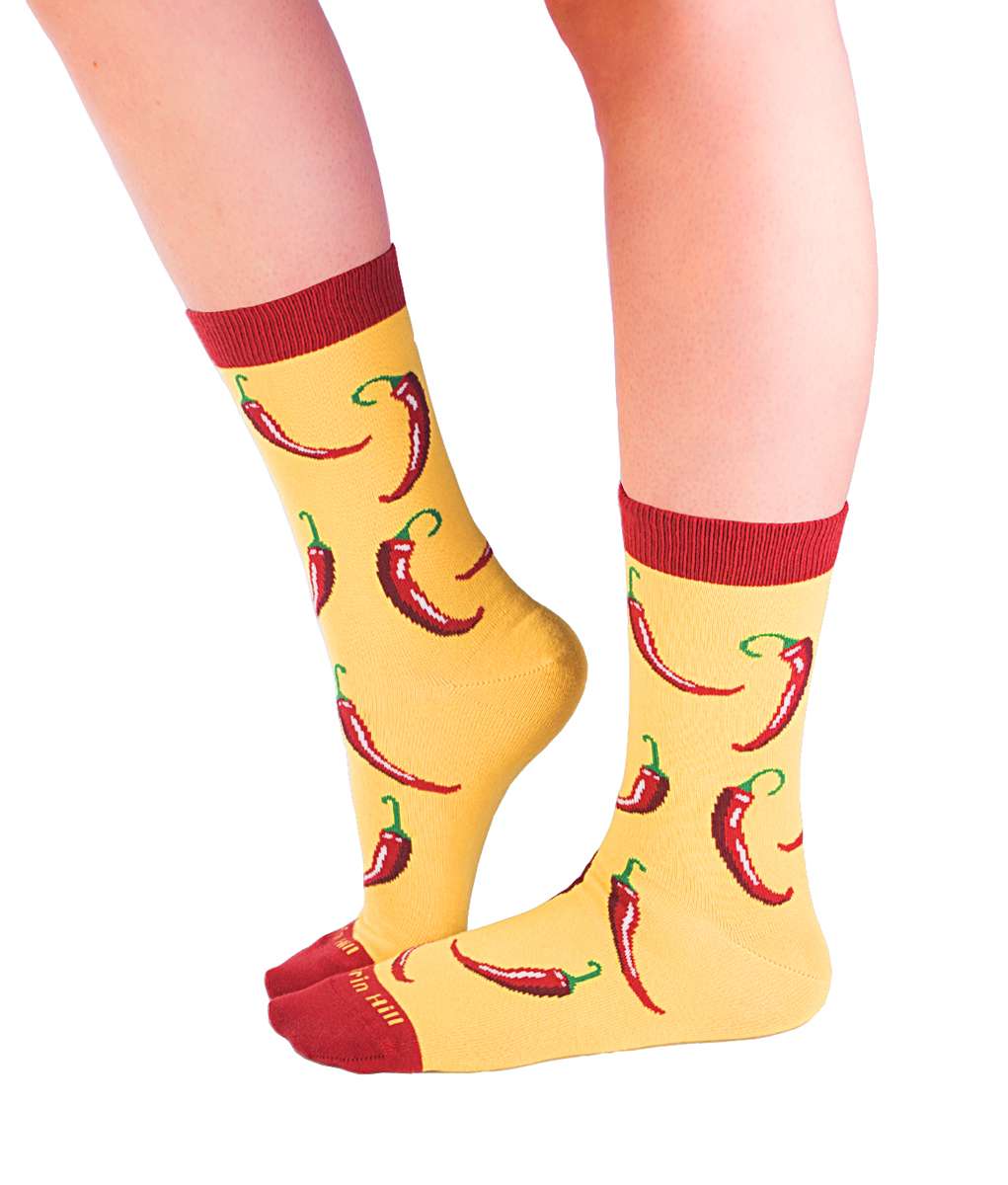 Pamučne Čarape Ljute Papričice Žute