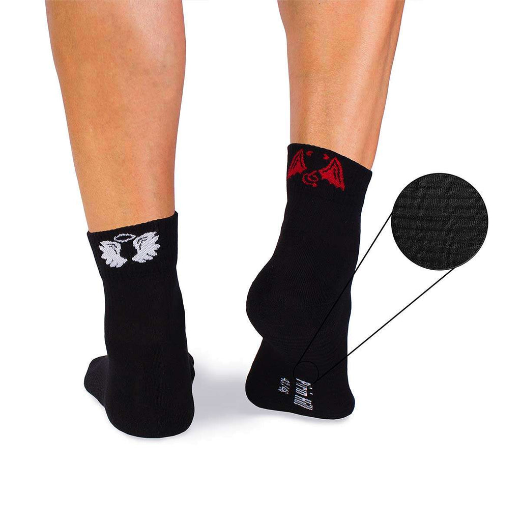 Active Day Pamučne Čarape Anđeo i Đavo - Crne