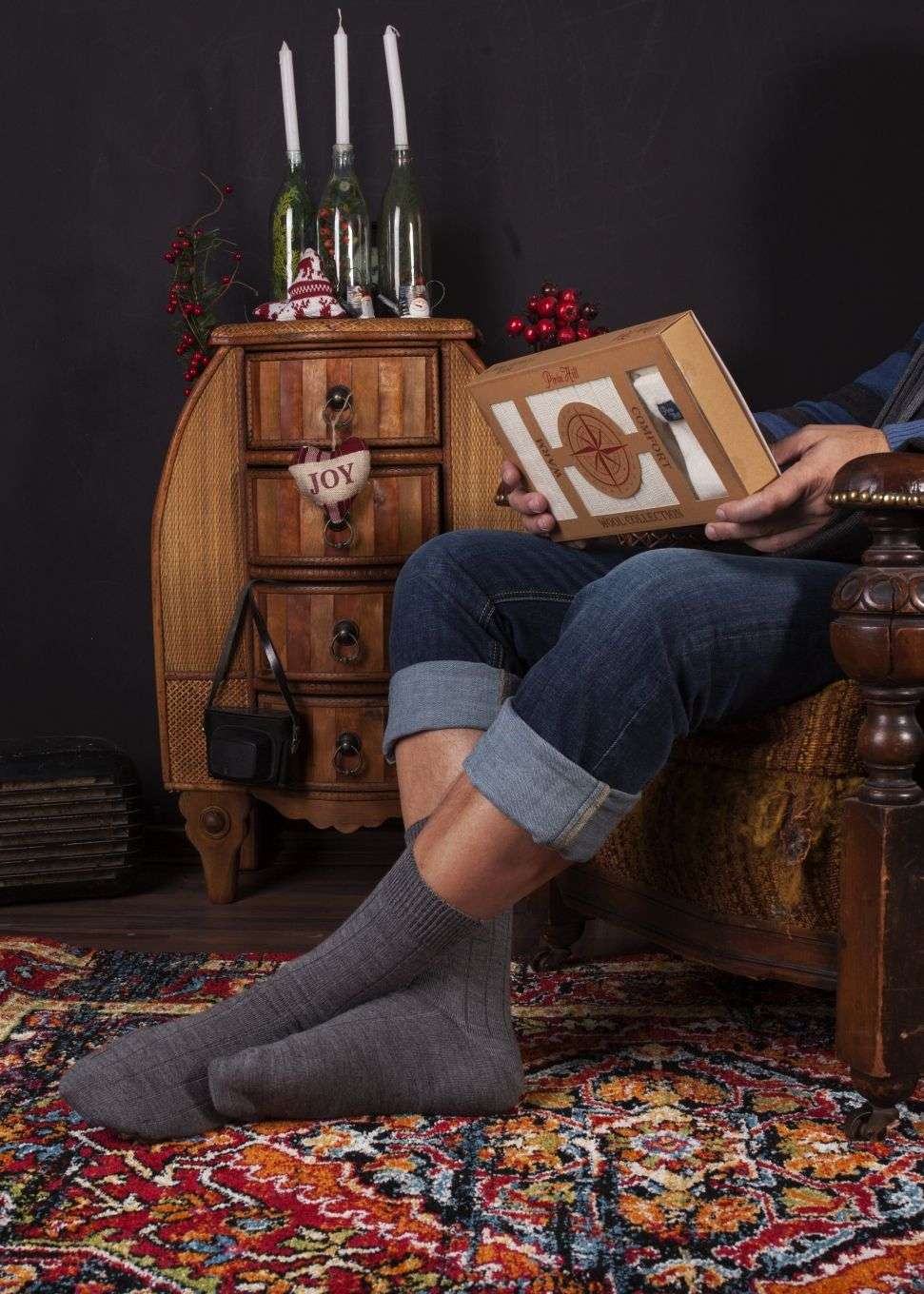 Merino Warm M Čarape Sive