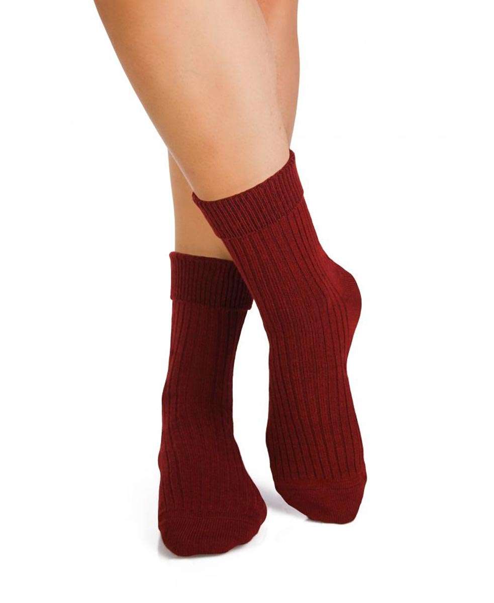 Merino Warm Čarape Bordo