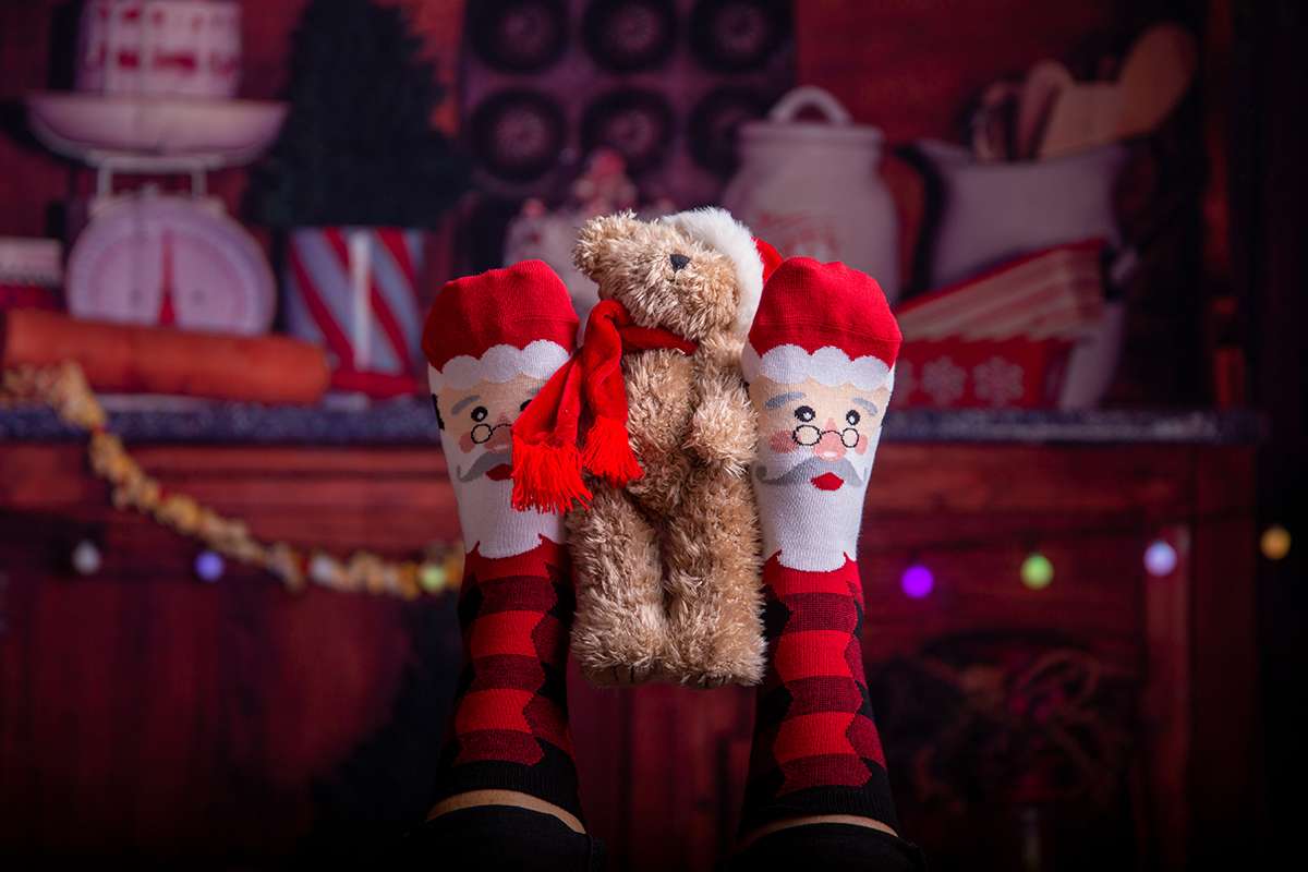 Comfort Feet Božićne Čarape Deda Mraz