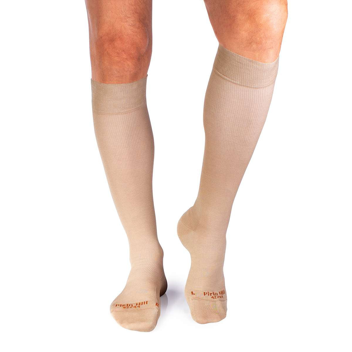 Kompresivne Dokolenice od Merceriziranog Pamuka Bež