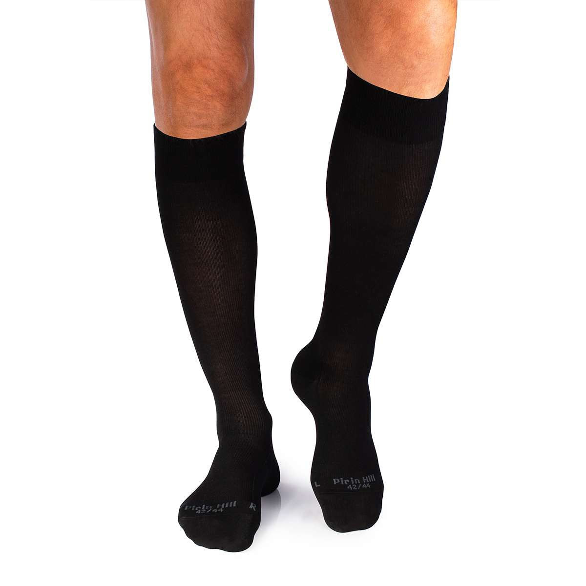 Kompresivne Dokolenice od Mercerizovanog Pamuka Crne