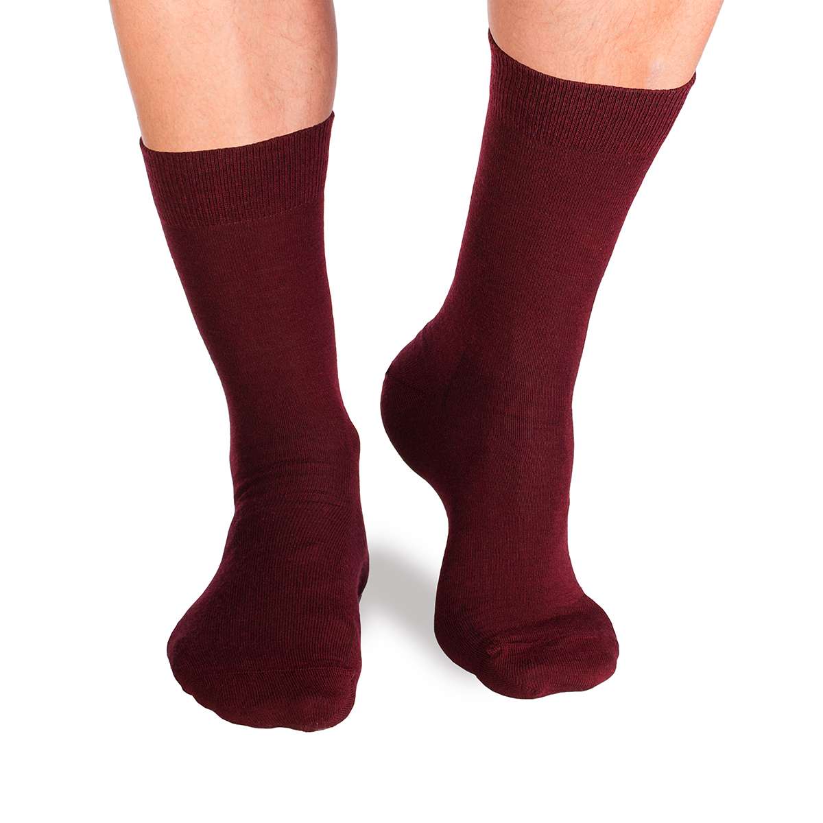 Fine Merino Čarape Bordo