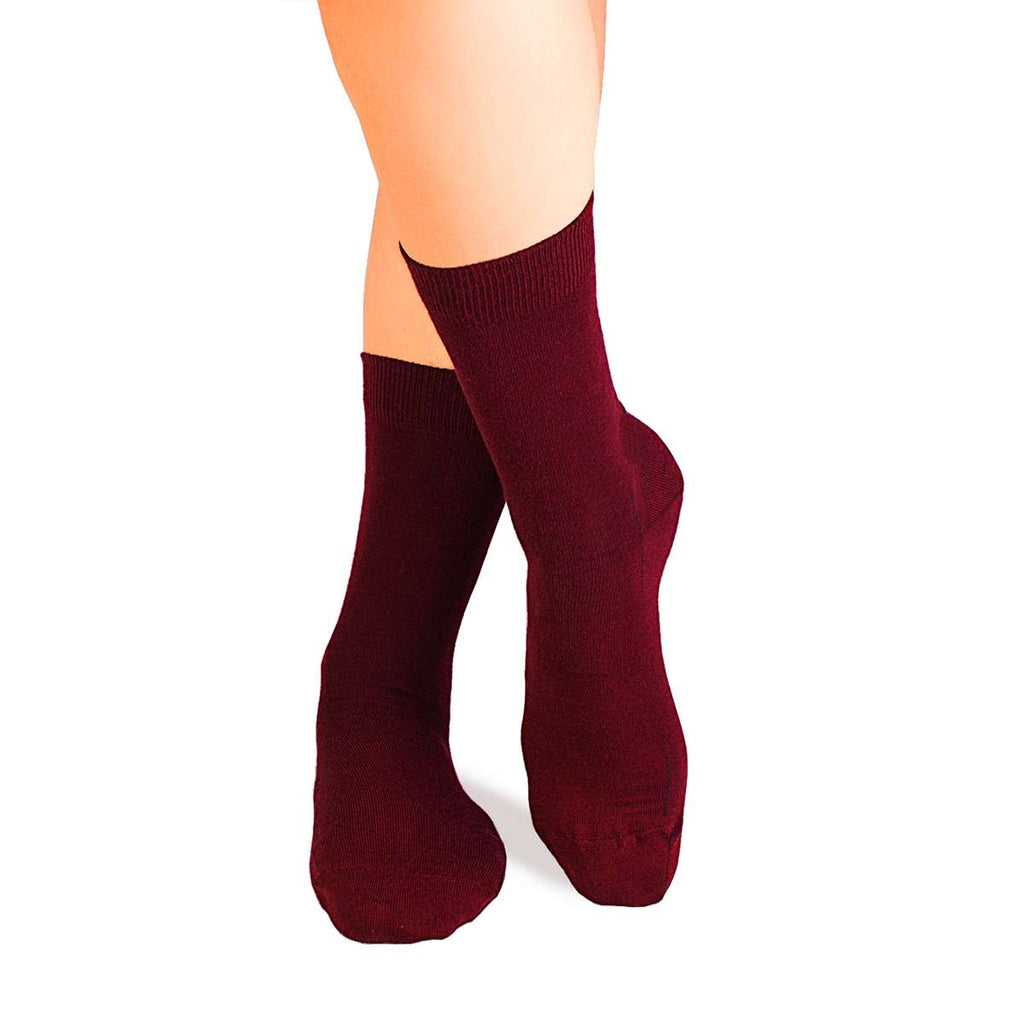 Fine Merino Čarape Bordo