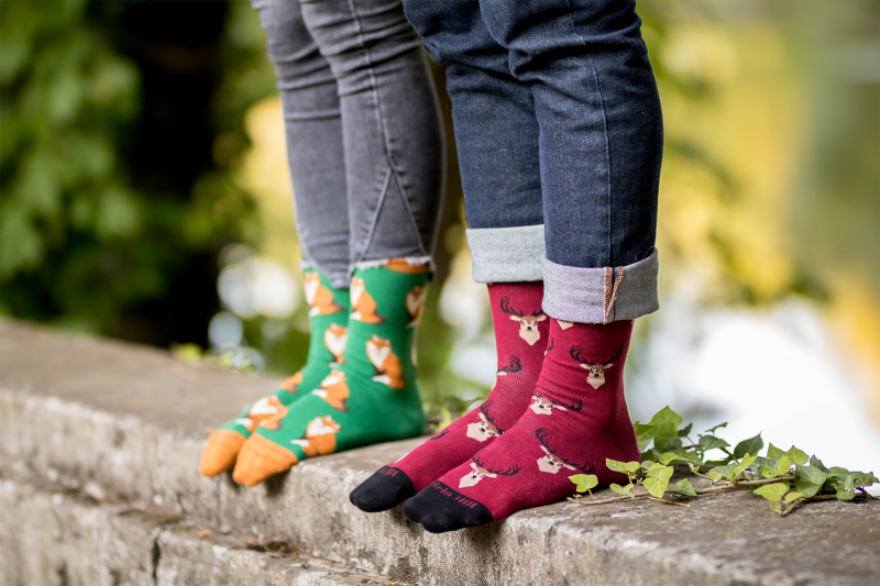 Pamučne Čarape Jelen Bordo