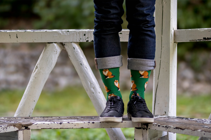 Pamučne Čarape Lisica Zelene