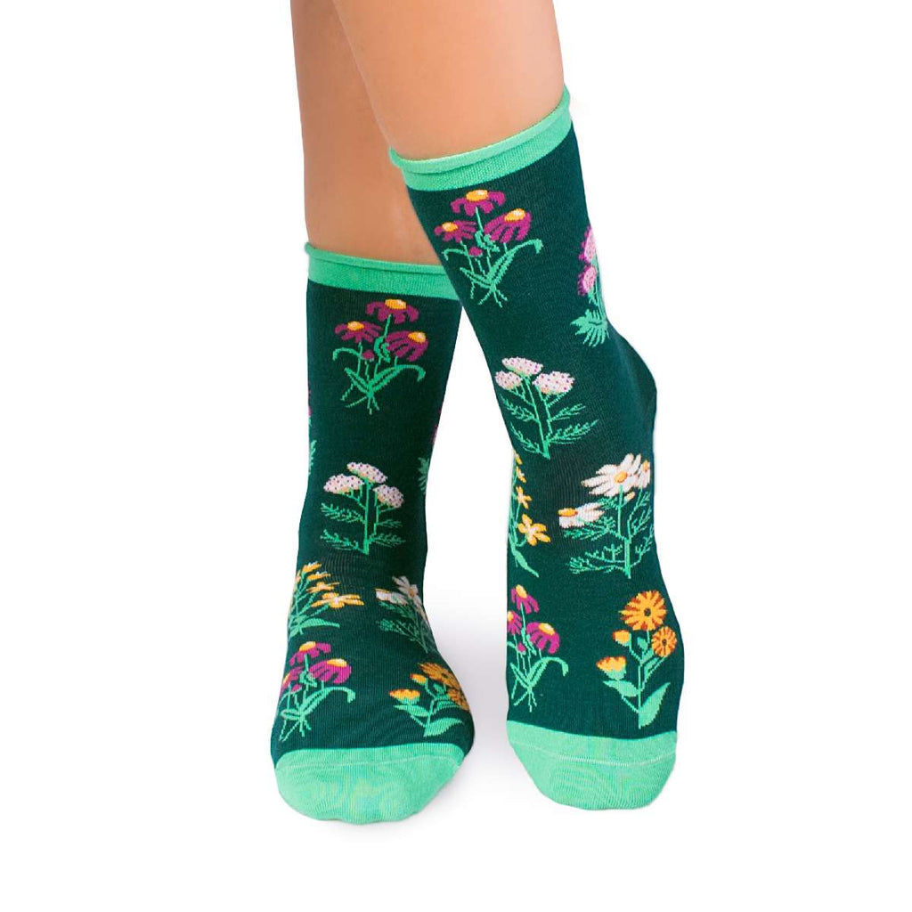 Pamučne Čarape Bilje Zelene