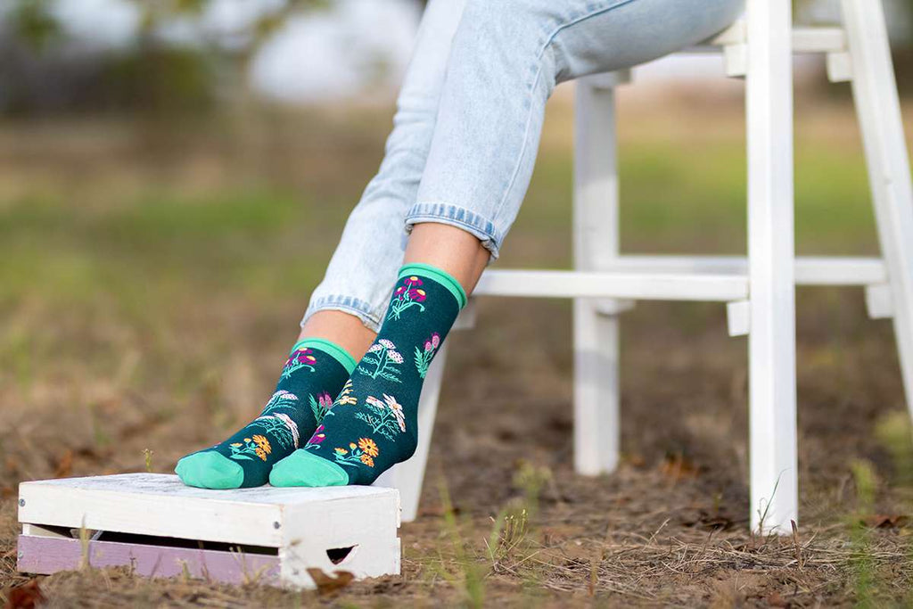 Pamučne Čarape Bilje Zelene