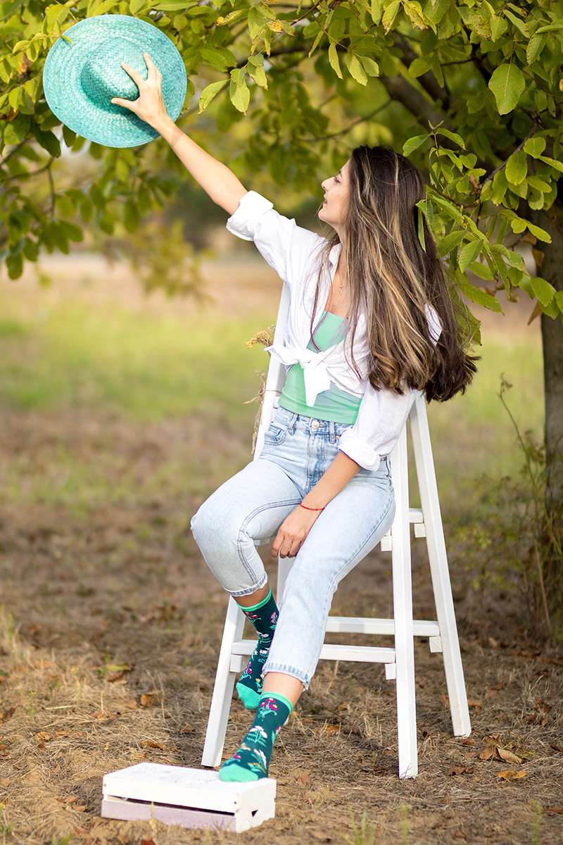 Pamučne Čarape Bilje Zelene
