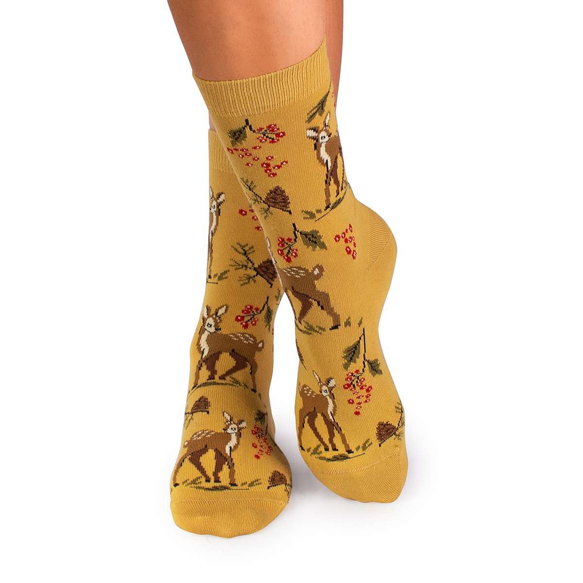 Pamučne Čarape Srna Senf