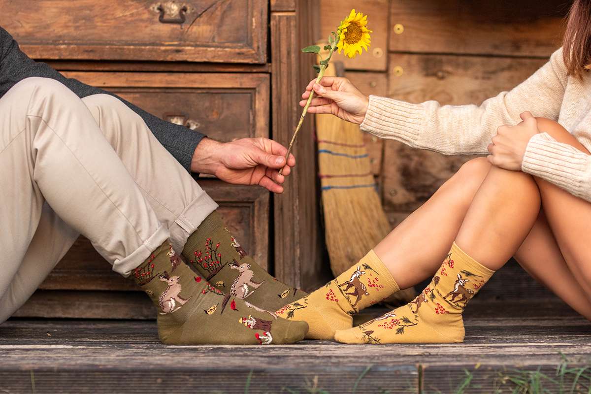 Pamučne Čarape Zec Zelene