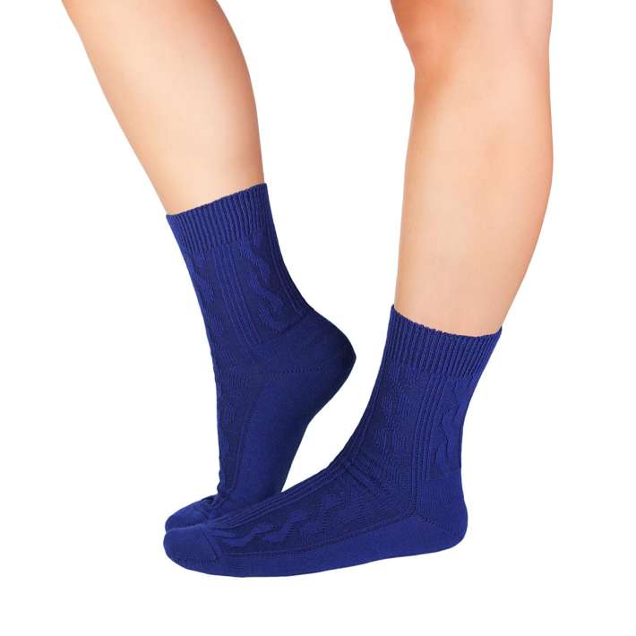 Merino Braid Čarape Plave