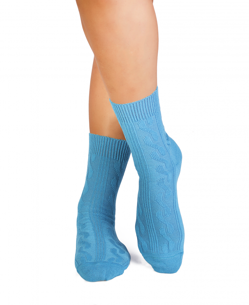 Merino Braid Čarape Tirkizne