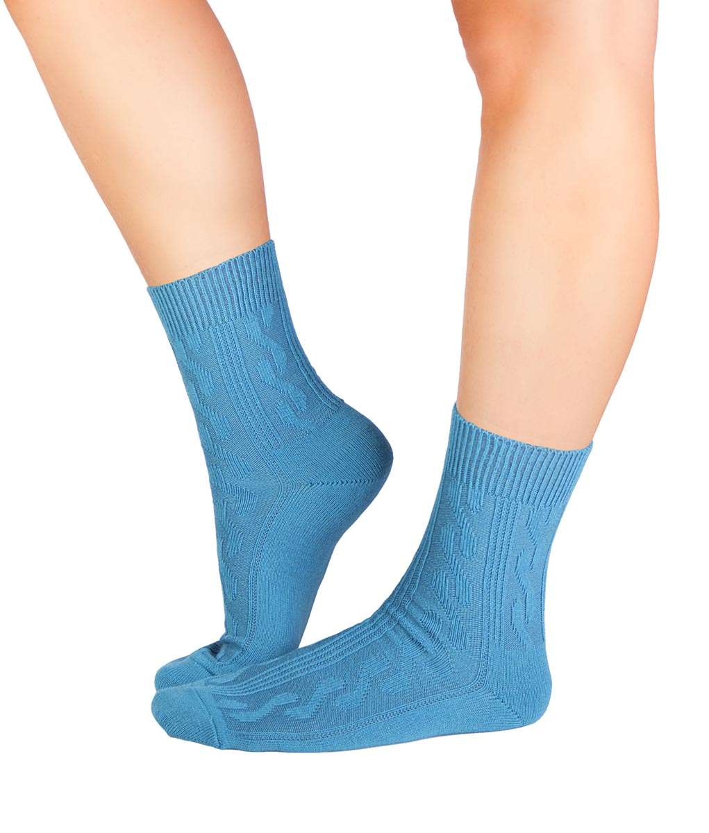 Merino Braid Čarape Tirkizne