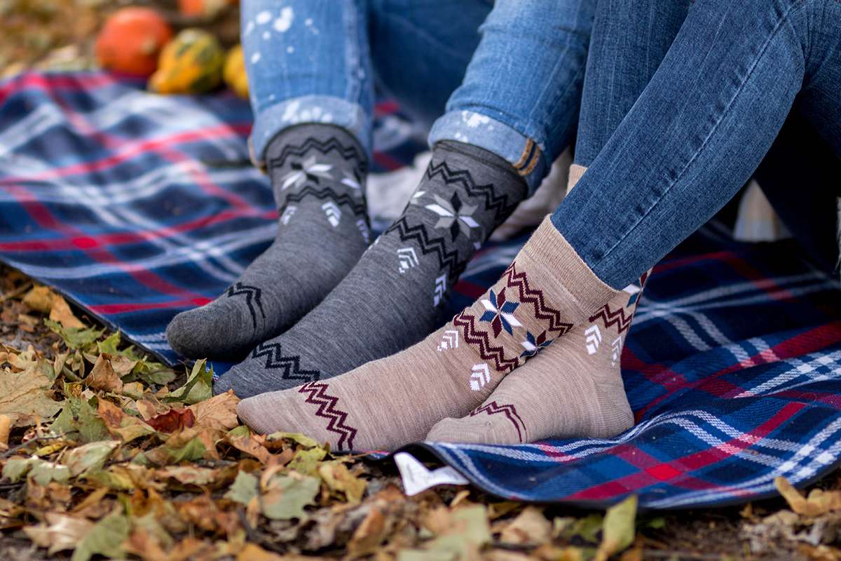 Merino Snow Čarape Bež