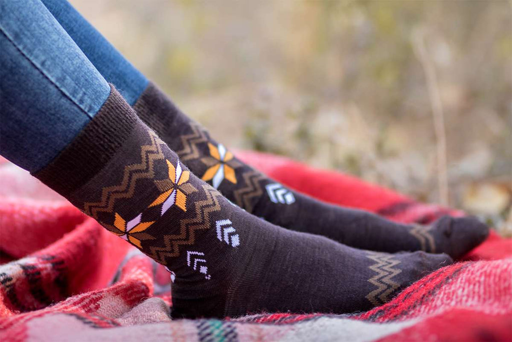 Merino Snow Čarape Braon