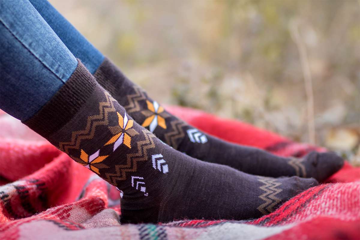 Merino Snow Čarape Braon