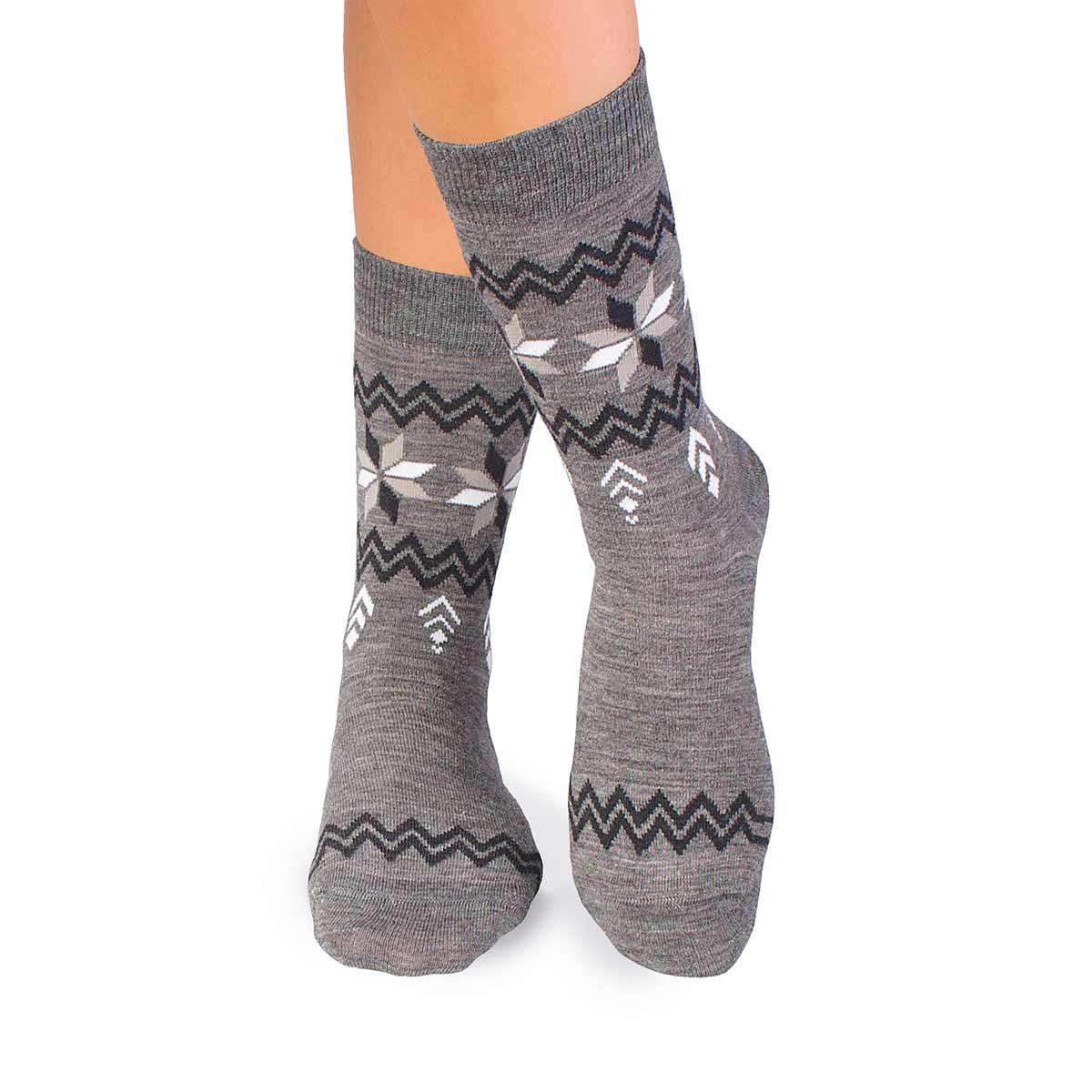 Merino Snow Čarape Sive