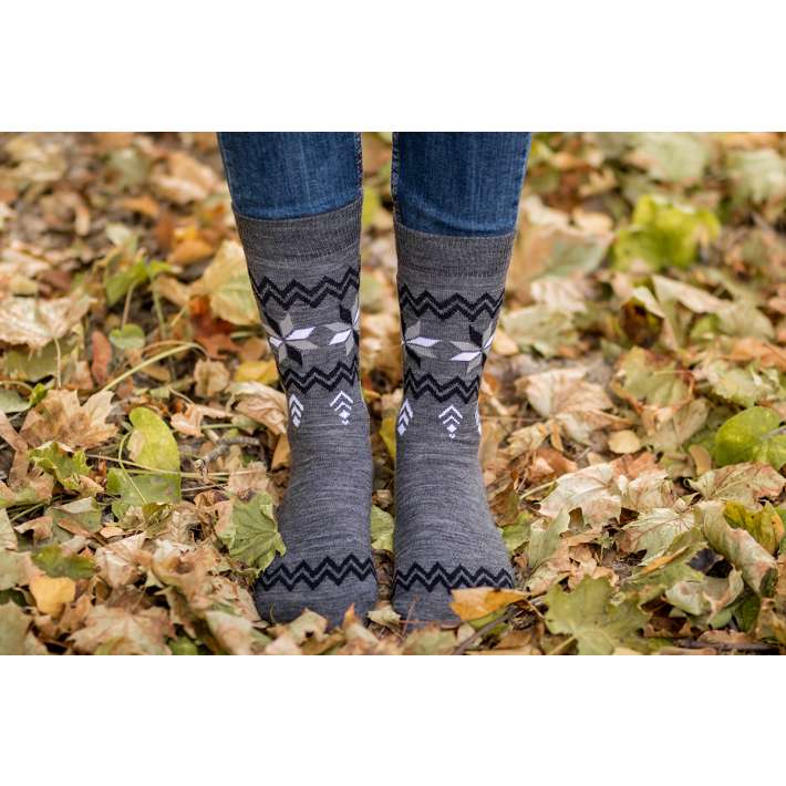 Merino Snow Čarape Sive