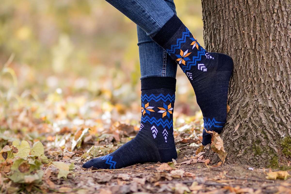 Merino Snow Čarape Teget