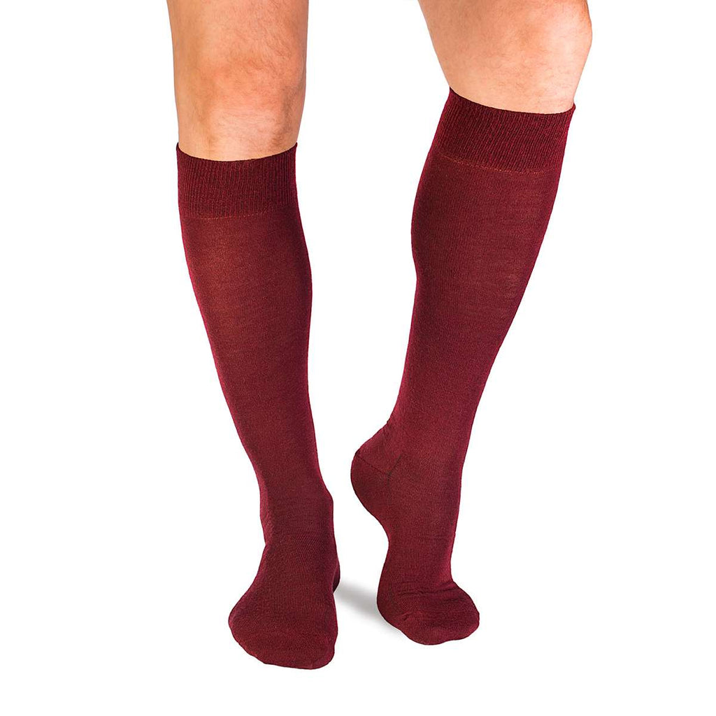 Dokolenice Merino Vuna Bordo
