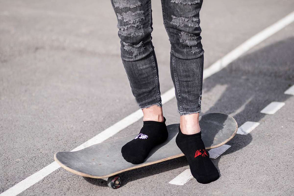 Active Day Pamučne Nazuvice Anđeo i Đavo - Crne