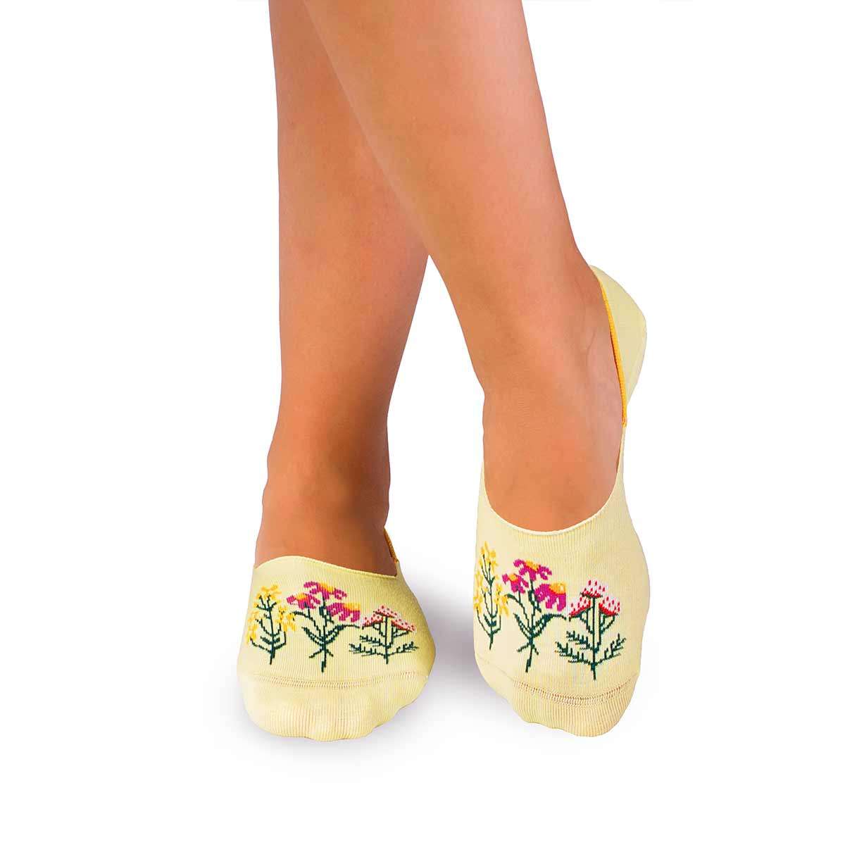 Nevidljive Pamučne Čarape Biljke Zute