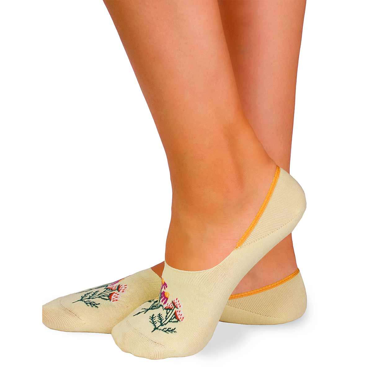 Nevidljive Pamučne Čarape Biljke Zute