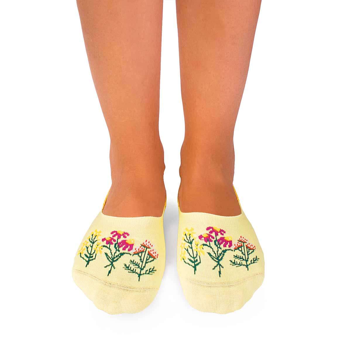 Nevidljive Pamučne Čarape Biljke Zute