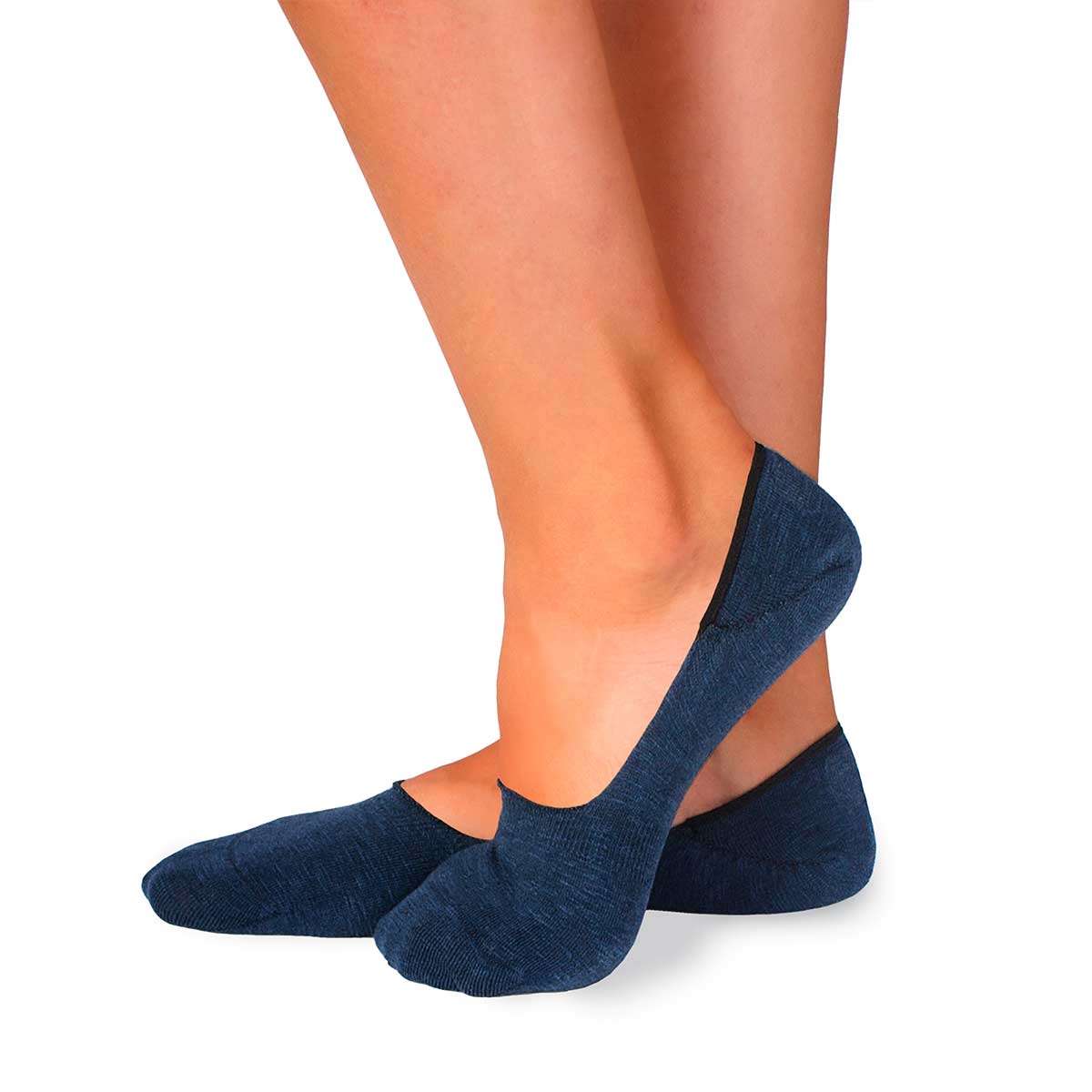 Nevidljive Lanene Čarape Tamnoplave