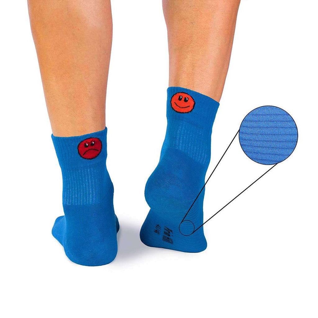 Active Day Pamučne Čarape Nasmejan Tužan Plave