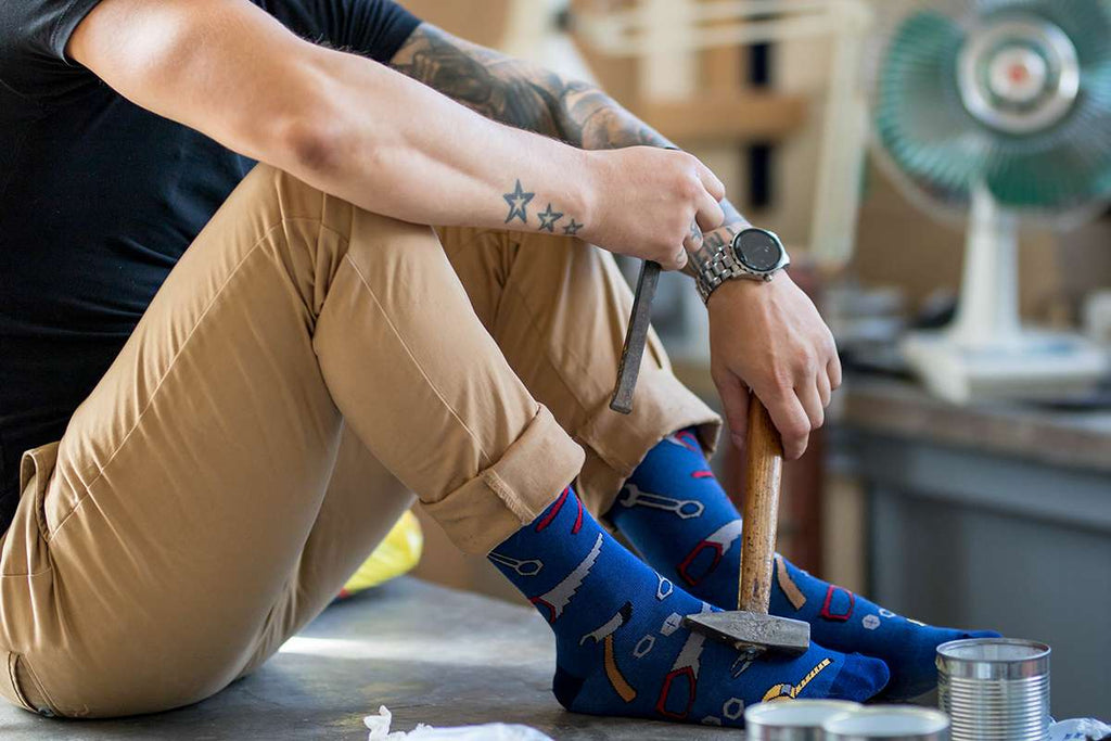 Pamučne Čarape Uradi Sam Plave